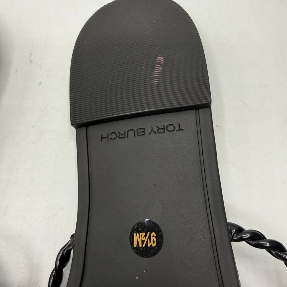 NEW NWT Tory Burch x BonBon Miller Twist Sandals Black Size 9.5 - Picture 5 of 7